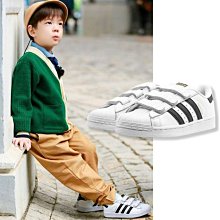 南 2022 3月 ADIDAS SUPERSTAR CF I 兒童 童鞋 魔鬼氈 男女小童 EF4842 金標 全白色