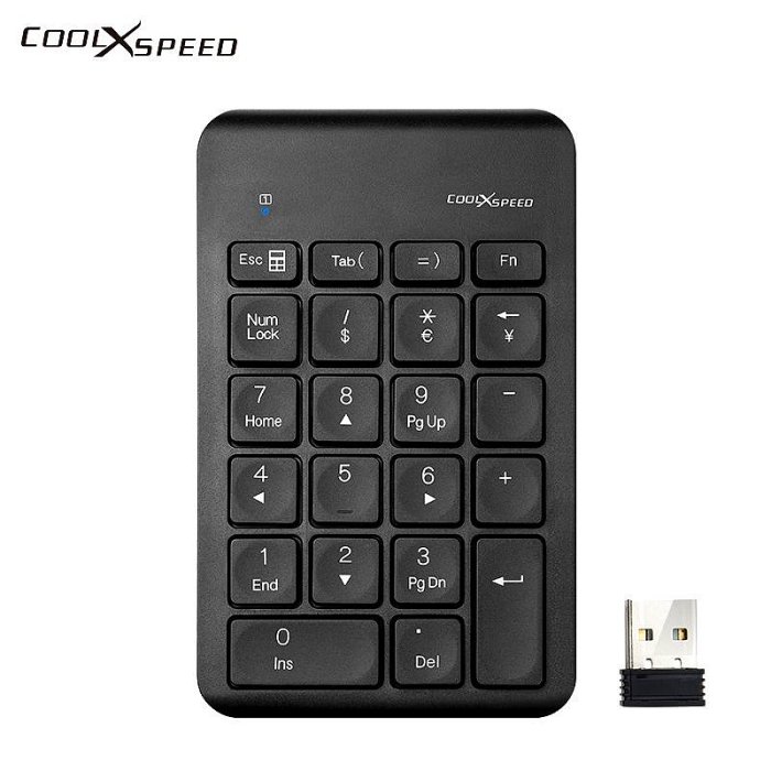 鍵盤 COOLXSPEED有線數字小鍵盤充電筆記本財務會計筆記本外置USB