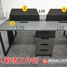 【漢興OA辦公家具】  新品現貨供應:   4人 砂岩色工業風工作站