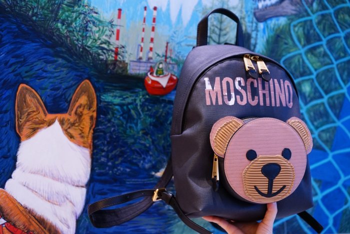 Moschino Teddy Bear Backpack 小型後背包 紙箱熊 黑 現貨