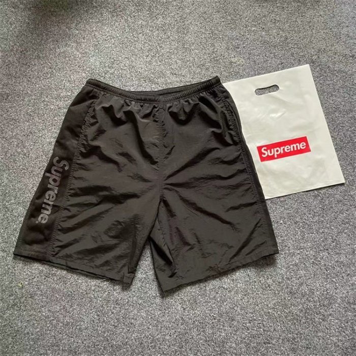 現貨熱銷-20SS Supreme MESH Panel Water Short 防水網眼串標LOGO運動