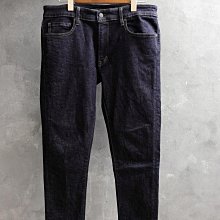 CA 日本品牌 UNIQLO 深藍仿舊 合身窄管 彈性低腰牛仔褲 34腰一元起標無底價Q826