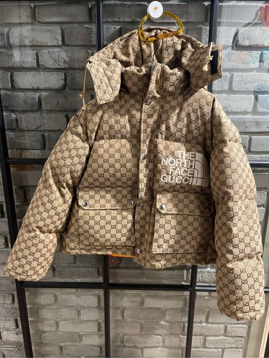 GUCCI x THE NORTH FACE 聯 名 滿版羽絨 OVERSIZE S