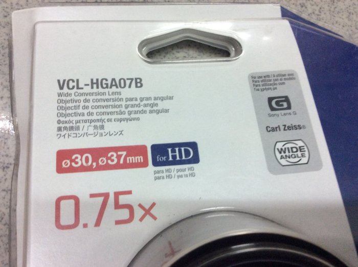 [保固一年]【高雄明豐]  新品 Sony VCL-HGA07B 0.75倍 高解析度廣角鏡頭 便宜賣 庫存出清