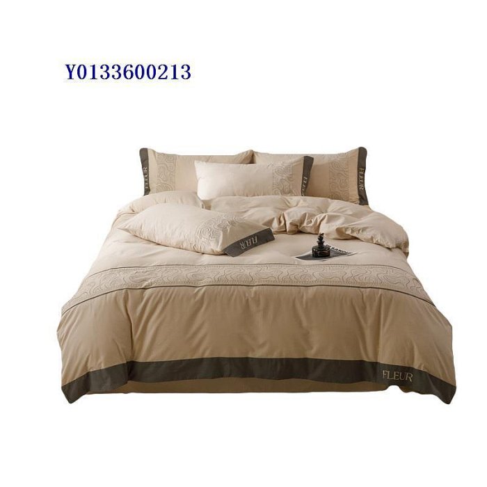 高端北歐輕奢風全棉水洗棉四件套純棉年新款被套床單床上用品