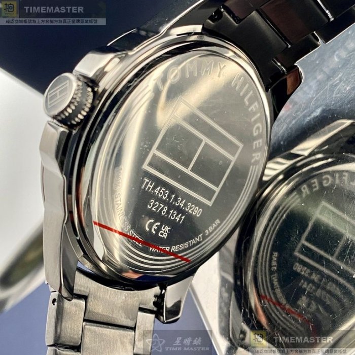 TommyHilfiger手錶,編號TH00039,46mm槍灰色錶殼,槍灰色錶帶款