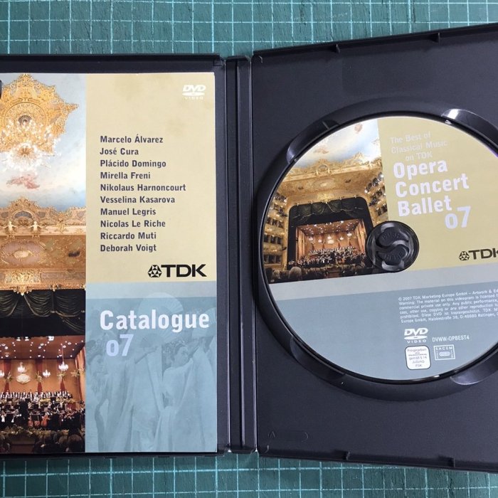 【雷根6】二手DVD/ 2007年TDK影音寶鑑: 歌劇．音樂會．芭蕾篇#CD241