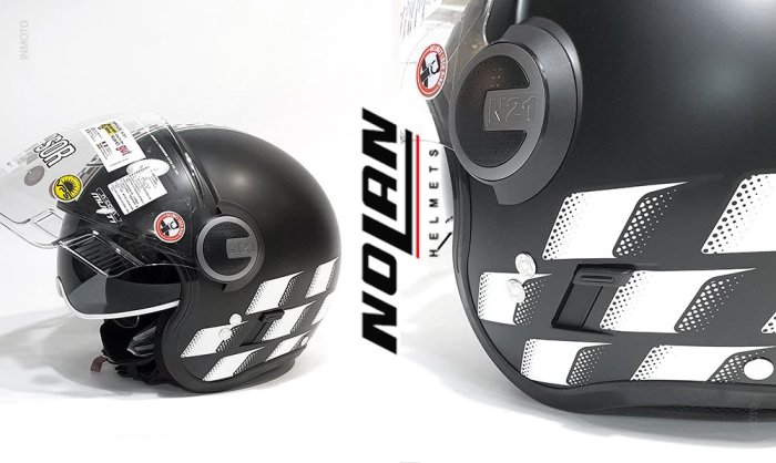 伊摩多※出清L 義大利 NOLAN N21 VISOR ASSO #21 霧黑 復古安全帽 內墨片 VESPA 哈雷