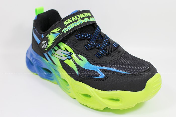 特價 (D8) SKECHERS男童 童鞋 兒童運動鞋  THERMO-FLASH 燈鞋 400103LBBLM