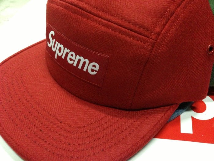 超搶手】全新正品2014 AW秋冬Supreme Wool Herringbone Camp Cap 羊毛