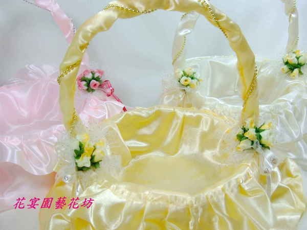 【花宴】＊金黃色喜糖籃系列二D款＊車景款3色.25*31*9~結婚~擺放喜糖~禮物~手工訂製商品~