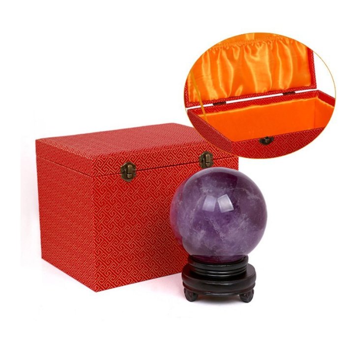 【熱賣精選】 正品烏拉圭天然紫水晶球擺件 天然水晶球精選深紫色天然紫晶球