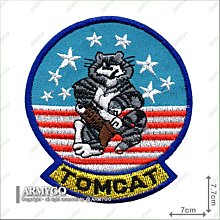 【ARMYGO】美國 F-14 TOMCAT 機種部隊章 (7公分藍邊款)