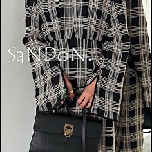 SaNDoN x『CLANE』客人許願款 開叉設計精緻刺繡拼接復古格紋洋裝 231128