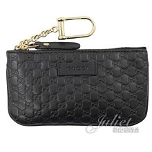 【茱麗葉精品】全新精品 GUCCI 544248 Gutchishima 牛皮鑰匙零錢包.黑 預購無現貨