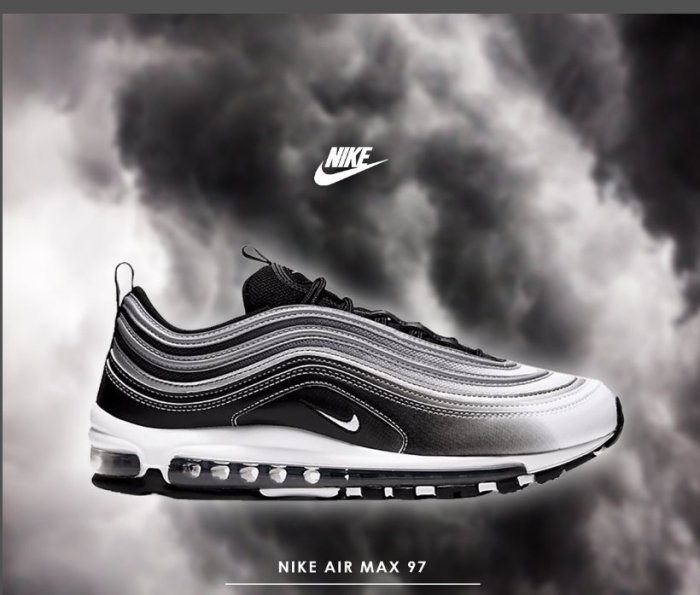 老夫子 Nike Air Max 97 黑白 漸層 反光 子彈 氣墊 慢跑鞋 921826-016 男女鞋