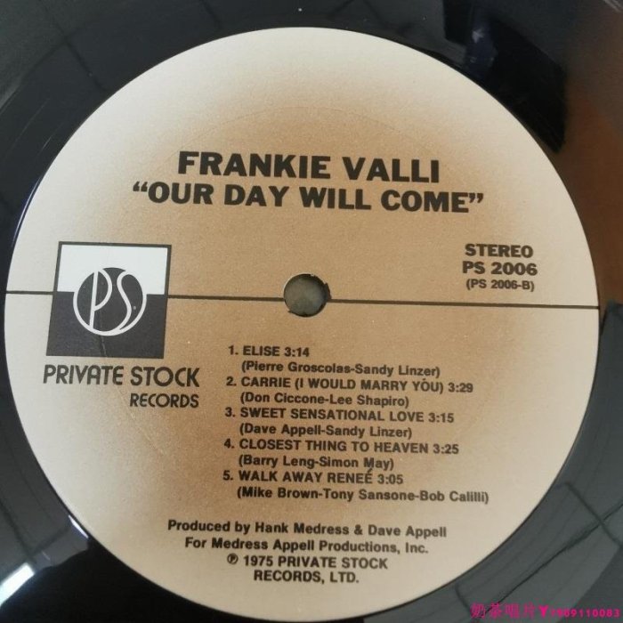 Frankie Valli – Our Day Will Come黑膠唱片LPˇ奶茶唱片