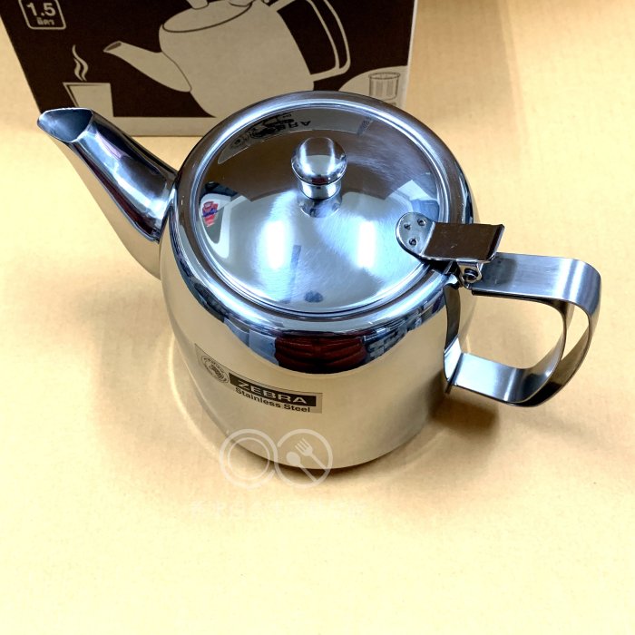 ?附發票?斑馬泡茶壺 1.5L 斑馬水壺 營業水壺 不鏽鋼水壺 茶壺 咖啡壺 花茶壺