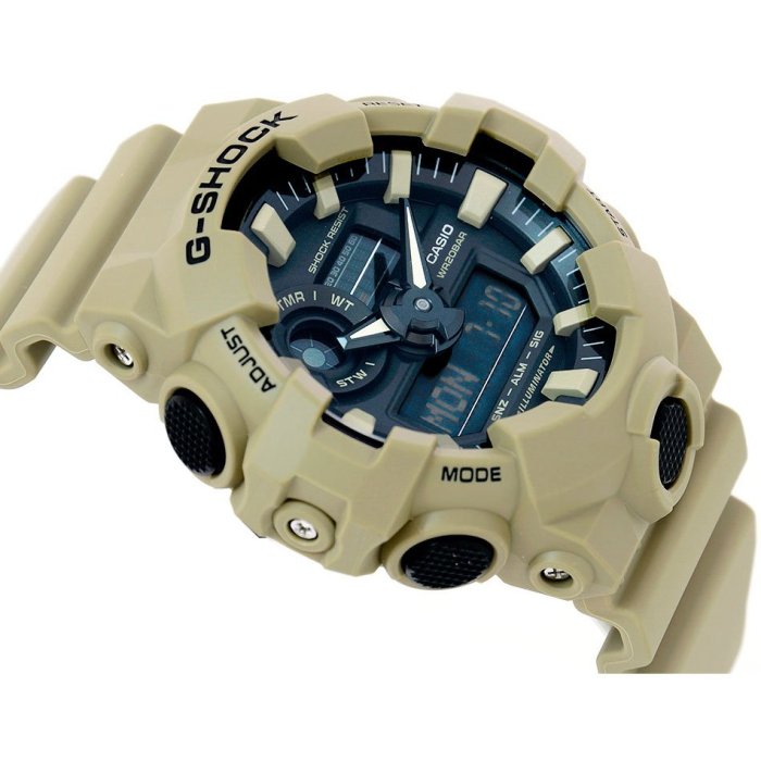 【金台鐘錶】CASIO 卡西歐 G-SHOCK  (棕褐色) 軍用夾克常見的色系 GA-700UC-5A