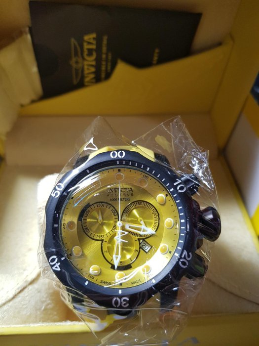 《大男人》invicta venom 11968稀有黃色配色毒蛇