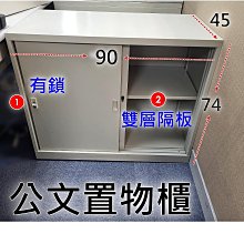 【簡素材二手OA辦公家具】高度74*90*45公分/ 專用公文櫃 / 二手精選品