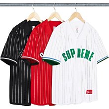 【日貨代購CITY】 SUPREME Rhinestone Stripe Baseball Jersey 球衣 短T現貨