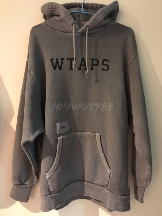 WTAPS 19AW COLLEGE. DESIGN HOODED GRAY L 水洗全新正品| Yahoo奇摩拍賣