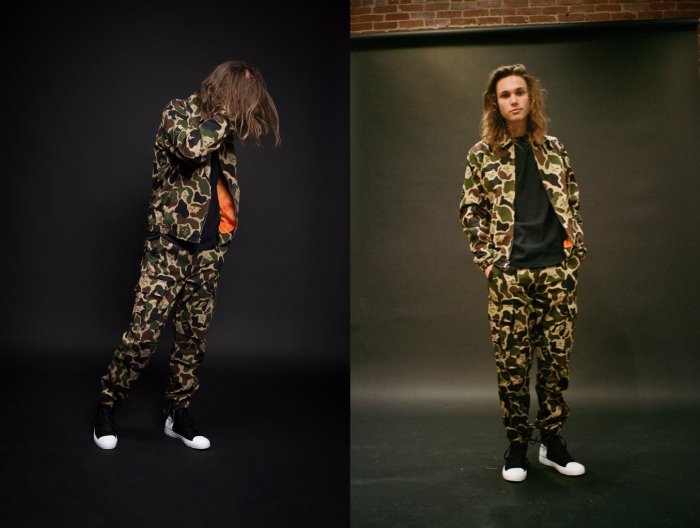 { POISON } RIPNDIP NERM CAMO TWILL JACKET 迷彩中指貓 工作教練外套