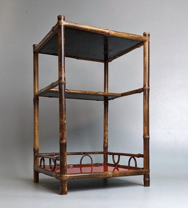 超特価sale開催 時代物 煎茶道具 木製 茶櫃 古美術 唐木製 コレクション