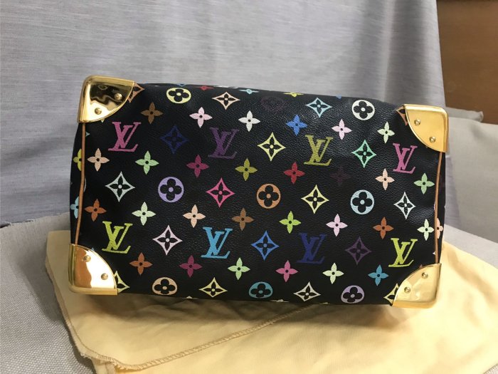 ❤️限定買家下標 LV M92642 Speedy 30 村上隆 黑彩 黑三彩絕版 波斯頓包 波士頓包 手提包