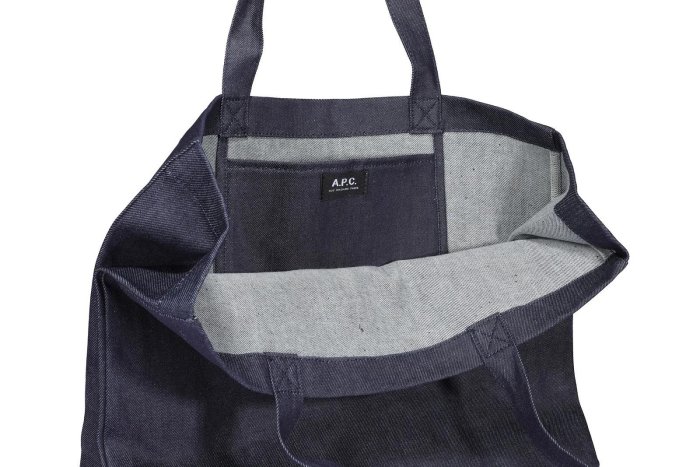 《Patty》代購 A.P.C. APC tote 購物包 托特包 可肩背 可手提 深藍色 (橫式) **特價**