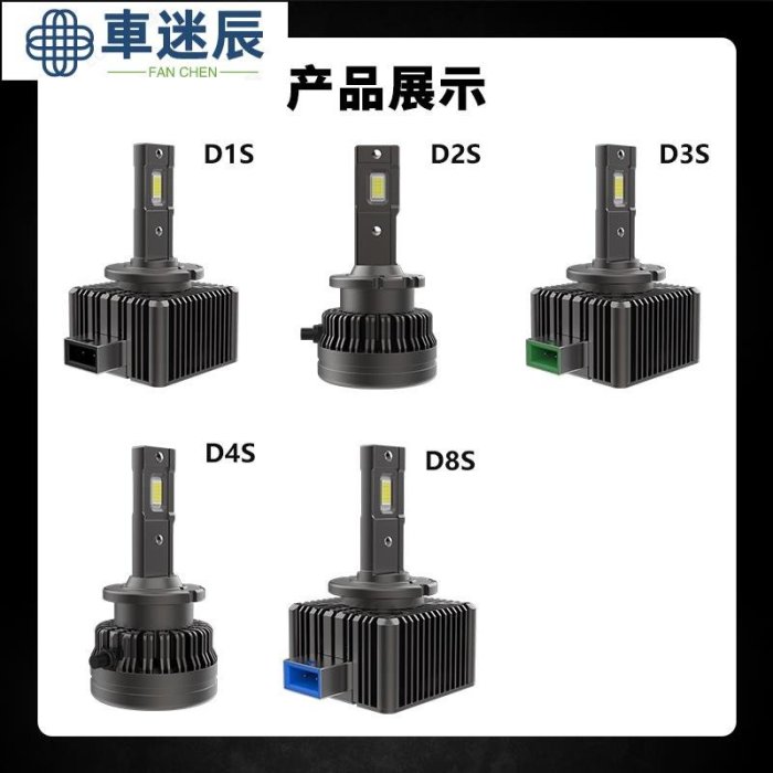 D2S D4S 高亮LED大燈燈泡 无损更換原裝 HID D1S D2R D4R D4S D3S D8S LED汽車迷辰