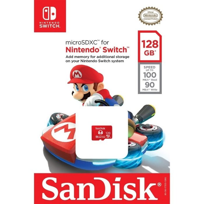 SanDisk 128GB 128G microSD SD Nintendo SWITCH SDSQXAO記憶卡
