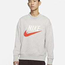 南◇2022 1月 NIKE NSW 刺繡 大勾勾勾 寬鬆 大學T 長袖 運動長袖 灰 DM5274-050 咖啡258