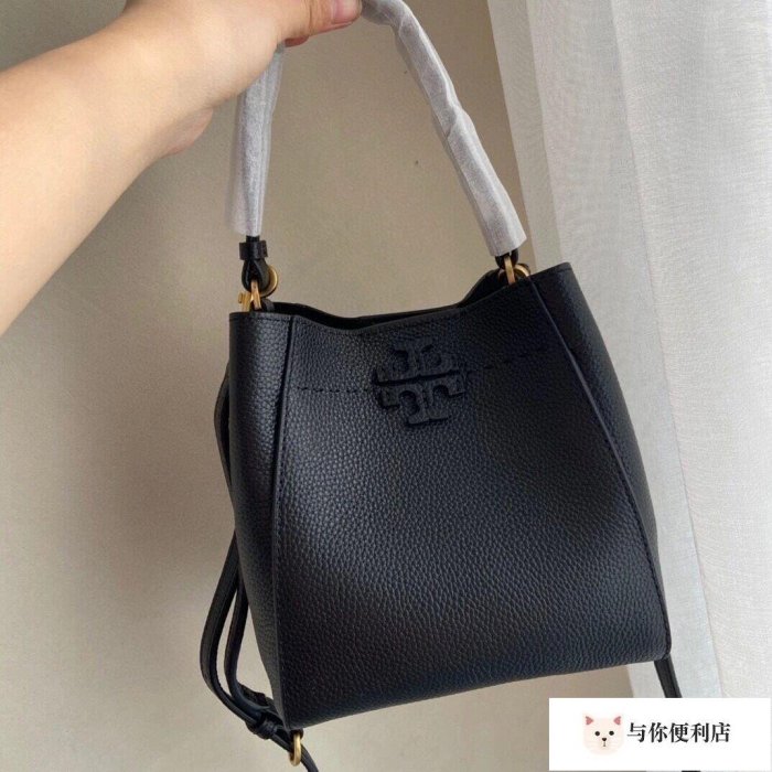 TORY BURCH TB  MCGRAW HOBO包真皮變形水桶單肩女包小號-雙喜生活館