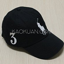 【高冠國際】Ralph Lauren Polo BIG PONY LOGO COTTON CAP 黑色 老帽 大馬