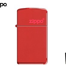 【寧寧精品*台中ZIPPO專賣店】窄板系列 Zippo logo 經典火焰紅 美國直送 加送原廠精美禮盒組 4298-6