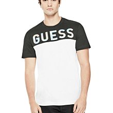 ☆【GUESS館】☆【GUESS雷射LOGO印圖拼接短袖T恤】☆【GS001B8】☆(M)