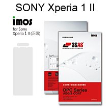 免運【iMos】3SAS系列保護貼 SONY Xperia 1 II (6.5吋) 正面 背面 超潑水、防污、抗刮