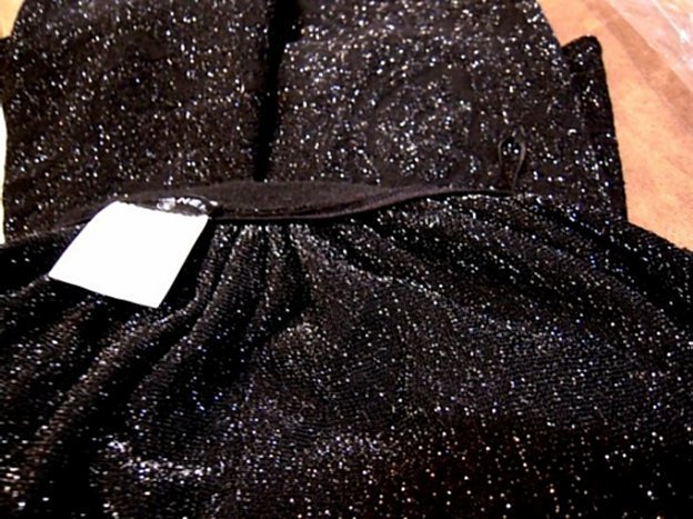 chanel 06A黑色cashmere銀葱双層針織裙 38