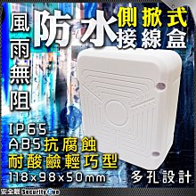 防水盒 藏線盒 測掀 掀蓋 監視器 攝影機 麥克風 線材收納 ABS 整線 室外 適 傳輸器 BNC 網路線 絞線