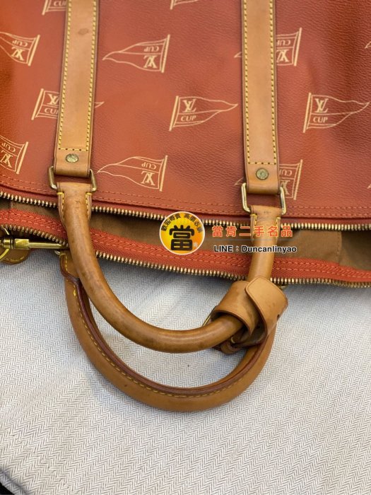 《當肯二手名品》LV 1995年 帆船盃 限定 絕版 手提袋 手提包 旅行袋 keepall ㊣