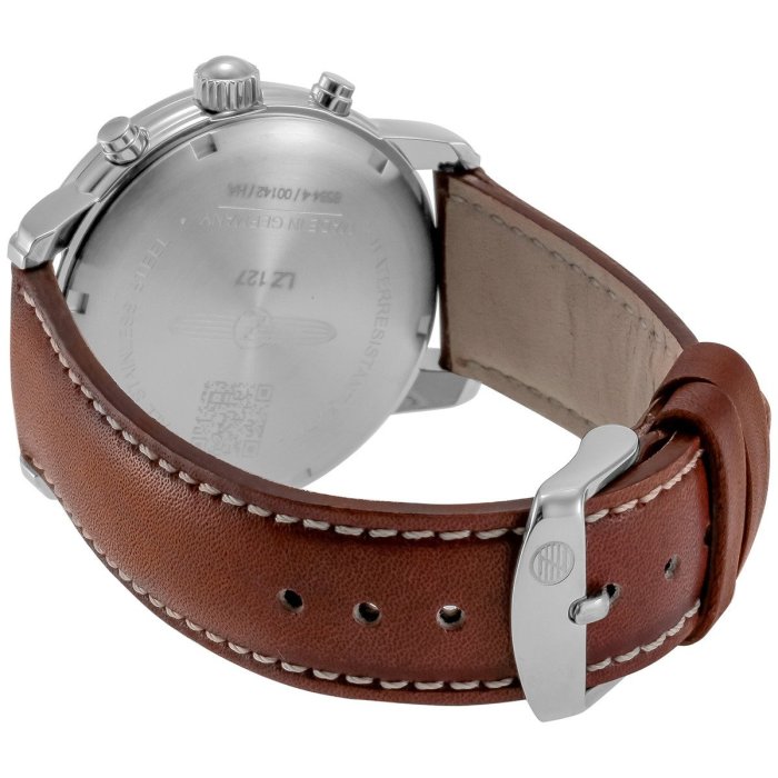ZEPPELIN 齊柏林飛船 8684-4 手錶 40mm 德國錶 軍風 綠色面盤 咖啡色皮錶帶 男錶女錶