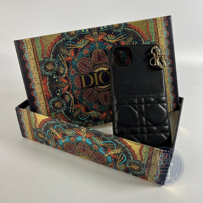 BRAND楓月  Christian Dior 迪奧 黑皮革 IPHONE11 PRO MAX 手機殼 配件