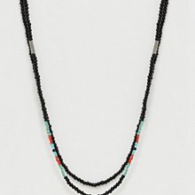 南◇beaded necklace 民族風 黑色 紅藍色 串珠 項鍊 寶石 原住民 珠鍊 余文樂 玉石 街頭 日系