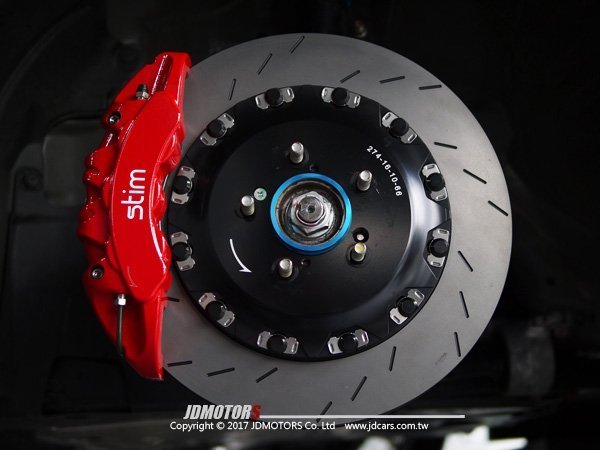 JD-MOTORS SILVERS STIM六活塞 全浮動380mm套裝組 HONDA CRV5 紅/黃/黑實裝