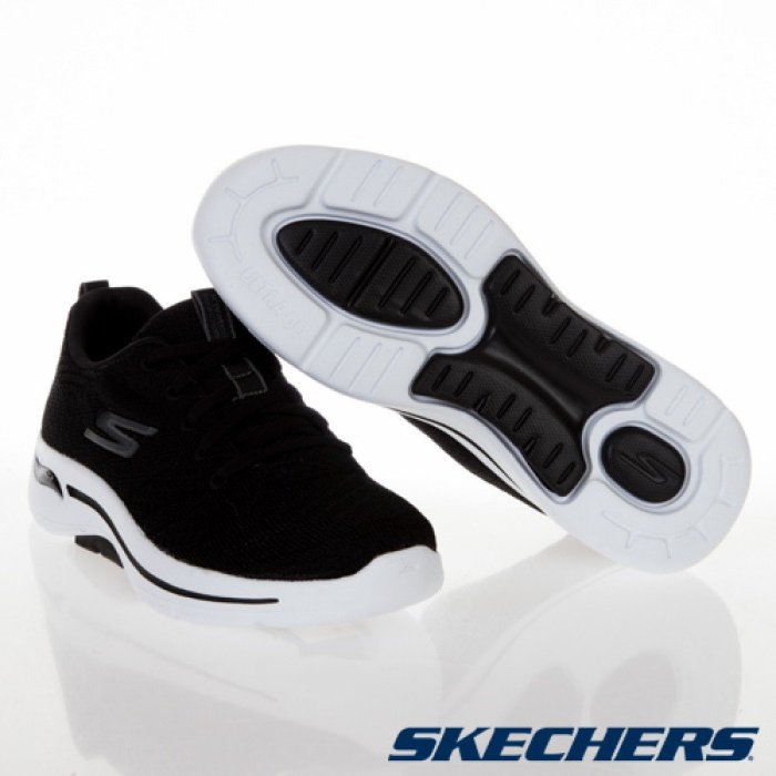 [風信子鞋坊]免運SKECHERS足底筋膜炎適用足弓ARCH FIT休閒鞋(124403BKW)(女)