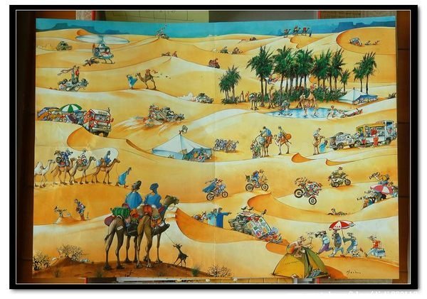 雷諾瓦撒哈拉沙漠 1500片拼圖(拼好)，售 1500元。