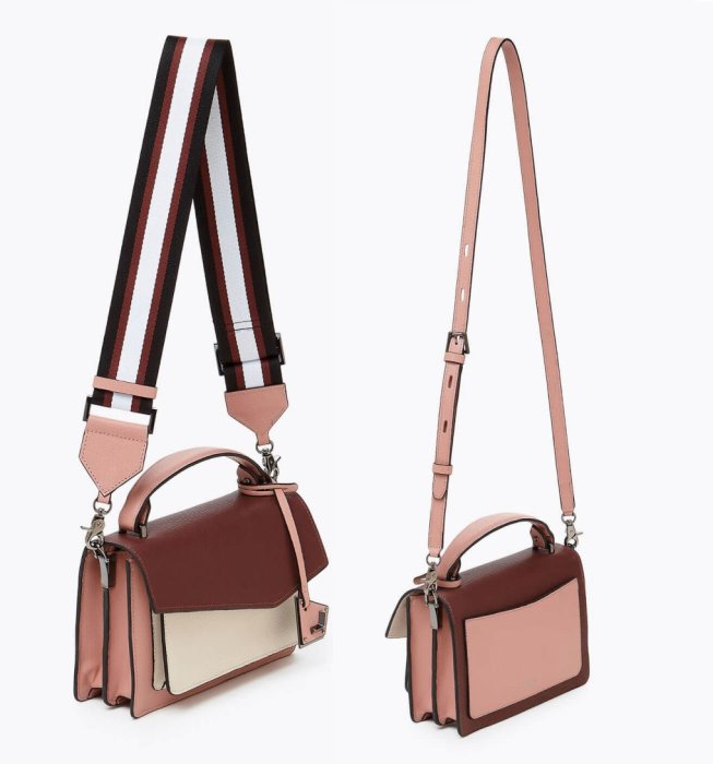 【美麗小舖】botkier 紅粉白色 防刮牛皮 風琴包 手提斜背包 COBBLE HILL CROSSBODY~全新正品