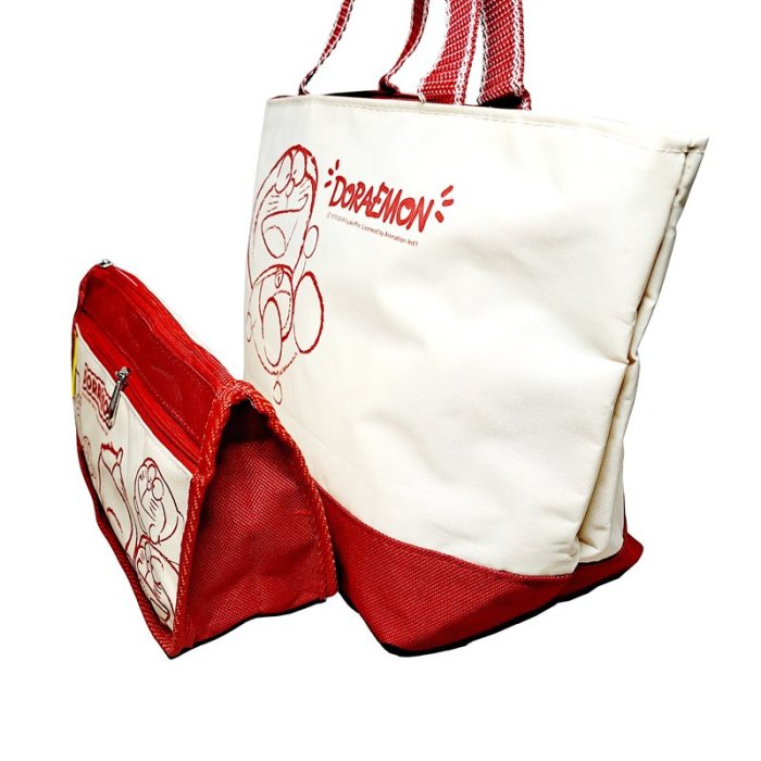 🌟美公主城堡🌟哆啦A夢筆袋&多功能萬用袋 便當袋 手提袋 化妝包 隨身收納包 旅行收納袋 彩妝包 手提包